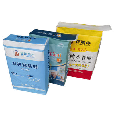 Polypropylene Plastic Type 35x46x10cm 86GSM Woven PP Valve Bag with Luxury Bopp Printing