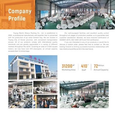 PP Cement Valve Bag 50KG Moisture Proof ISO Certified