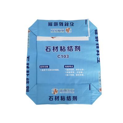 quality  Colorful BOPP Printing PP Woven Valve Bag with 20kg 25kg Capacity for Cement and Dry Mix Glue factory