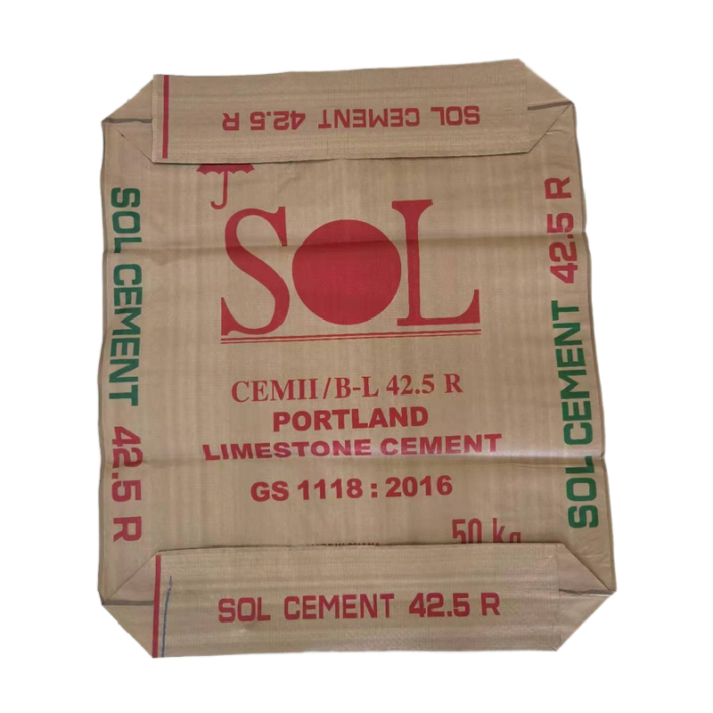 50kg Custom PP Woven Cement Bag with Laminated Printing