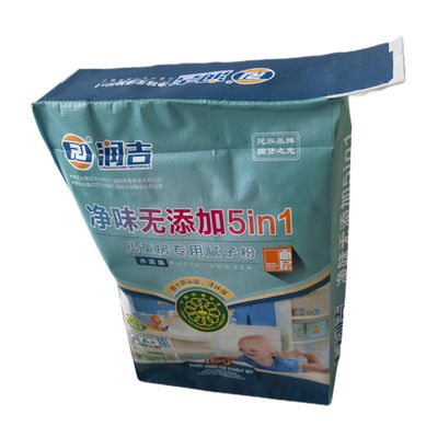 Empty BOPP Woven Bags Block Bottom Printed PP Valve Packaging Bag
