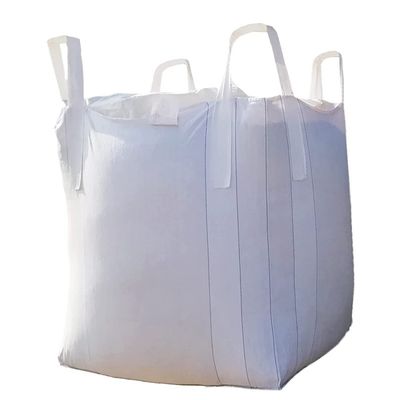 Flat Bottom Fibc Jumbo PP Bags Breathable 1 Ton For Firewood Construction Cement