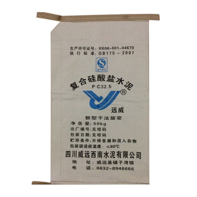 Wpp PP Woven Packaging Bags 20kg 25kg 40kg 50kg For Pigment Tile Adhesive