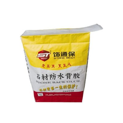 Empty BOPP Woven Bags Block Bottom Printed PP Valve Packaging Bag