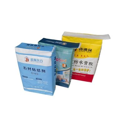 Empty BOPP Woven Bags Block Bottom Printed PP Valve Packaging Bag