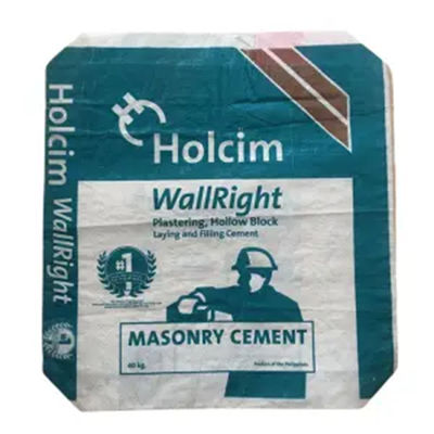 Ad Star Laminated Woven PP Bags Block Bottom Cement PP Sack Bag 25KG 40KG 50KG