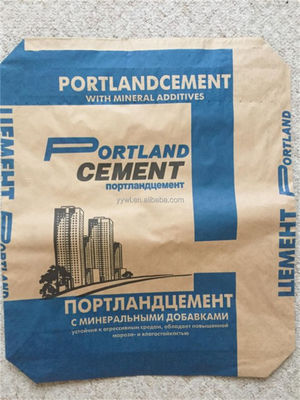 Custom Brown 3 Ply Paper Bags 50kg Cement Paper Bag Sacks 60gsm - 90gsm