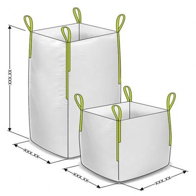 Construction Cement Jumbo Bags Flat Bottom 1 Ton Bulk Bag With Printing