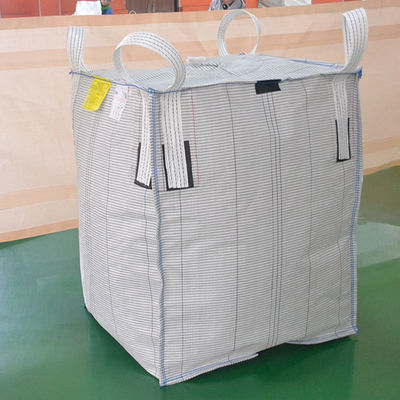 Construction Cement Jumbo Bags Flat Bottom 1 Ton Bulk Bag With Printing