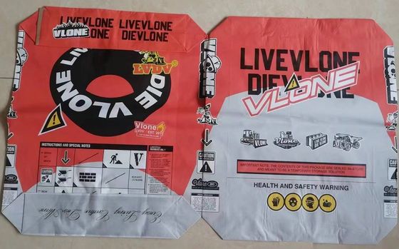 Waterproof 2 Ply Paper Bags Customized 20kg Cement Bags 90gsm With Printing