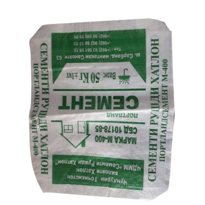High Tensile Strength PP Woven Block Bottom Bag With Valve For 50kg Cement Packaging