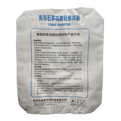 Square Bottom Cement Bag Custom 20Kg Polypropylene Tile Adhesive Woven Valve Bag
