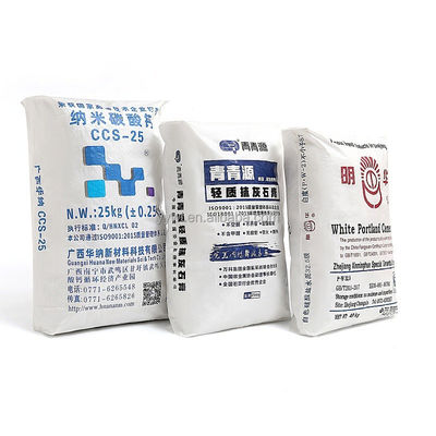 PP Plastic Tape Extrusion Cement Bag Square Bottom Empty Sack 25Kg