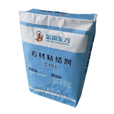 33x41x10cm 86GSM(61+11+14) Woven PP Valve Bag With Luxury Bopp Printing For Dry Mixtures