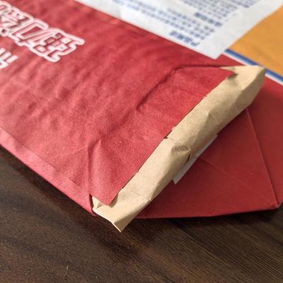 Customized Logo 3 Ply 80GSM Paper Cement Bags 1 Ply Film Multi Wall Paper Moisture Proof for 20KG Tile Adhesive Moisture Resistant