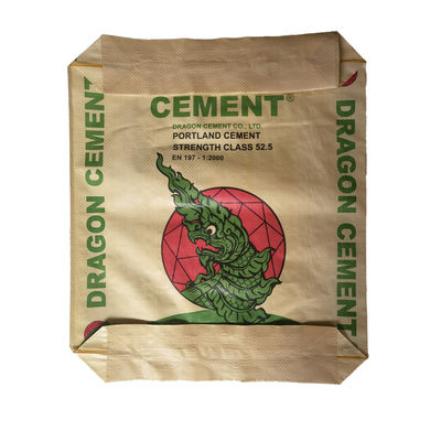 25 KG 40 KG 50 KG Woven PP Valve Cement Bags Empty Sack Industrial Flexo Printing Packaging