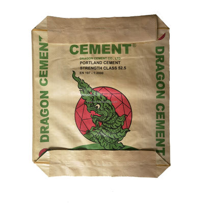 Surface Handling Poly Woven Valve Bag for Cement 25 KG 40 KG 50 KG Moisture Proof and Multi-color Printing