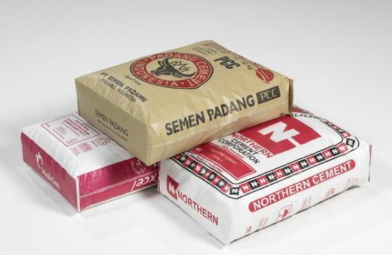 Woven Polypropylene Laminated Tubular Valve Bag For 50kg Square Bottom Cement Bag Surface Printing 100% Virgin Polypropylene