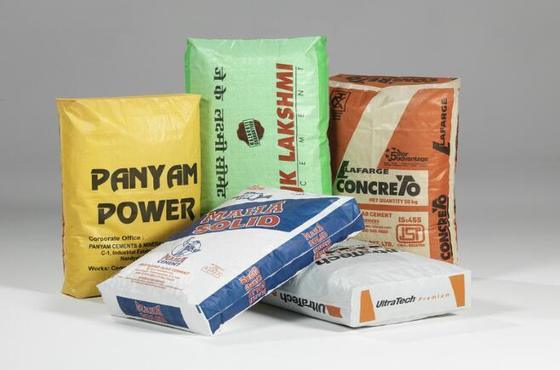 Woven Polypropylene Laminated Tubular Valve Bag For 50kg Square Bottom Cement Bag Surface Printing 100% Virgin Polypropylene