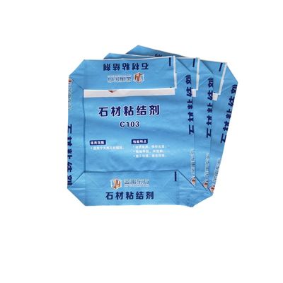 Colorful BOPP Printing PP Woven Valve Bag with 20kg 25kg Capacity for Cement and Dry Mix Glue