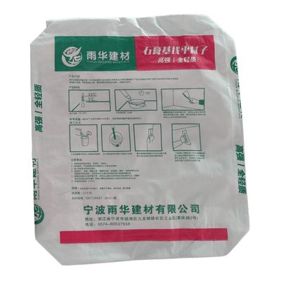 25kg PP Woven Valve Bag with Cost-effective Printing for Dry Mixture Render Plaster Tile Adhesive Mortar Screed Grout