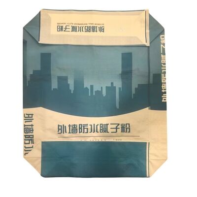40x46x10cm 86GSM(61+11+14GSM) Woven PP Valve Bag With Luxury Bopp Printing For 20kg Exterior Wall Waterproof Putty Powder