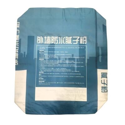 40x46x10cm 86GSM(61+11+14GSM) Woven PP Valve Bag With Luxury Bopp Printing For 20kg Exterior Wall Waterproof Putty Powder