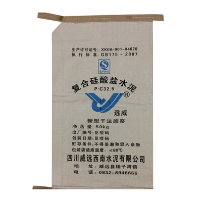 PP Sewn Bag with Gusset and Valve for 20kg 25kg 40kg 50kg Cement Packaging Bags