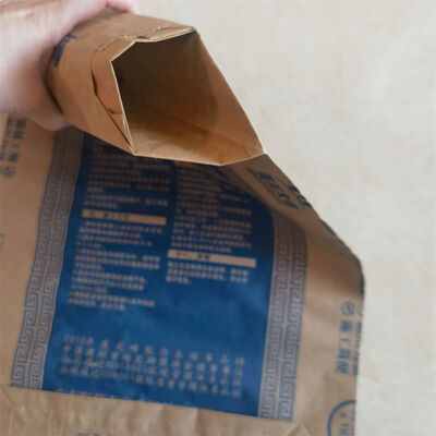 2 Layer 90GSM Paper Valve Bag with  Block Bottom for 50kg Cement Packaging Bags