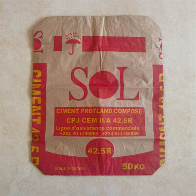 2 Layer 90GSM Paper Valve Bag with  Block Bottom for 20kg 25kg 30kg 40kg Mortar