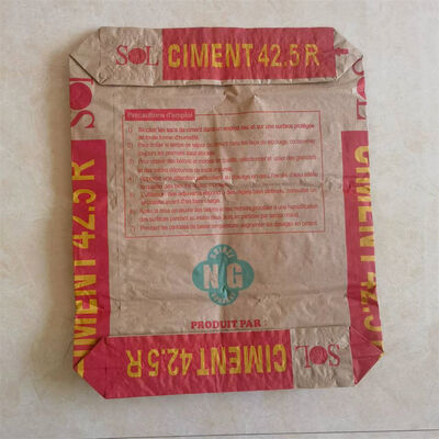 2 Layer 90GSM Paper Valve Bag with  Block Bottom for 20kg 25kg 30kg 40kg Mortar