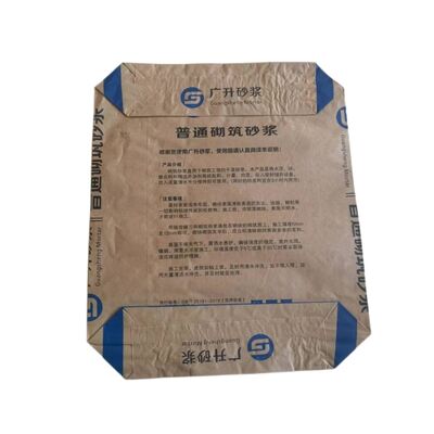 2 Layer 90GSM Paper Valve Bag with  Block Bottom for 50kg Cement Packaging Bags