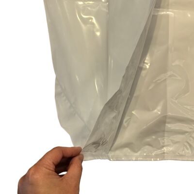 Expansion-Proof PE Side Gusseted Bags for Wood Shavings, Durable Open Mouth Plastic Bags for Sawdust & Mulch, High-Tensile LDPE Packaging for 3:1 Compression Filling Anti-Slip UV-Resistant Recyclabl