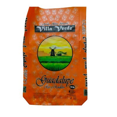 BOPP Laminated PP Woven Bag Open Mouth Block Bottom Bag for Rice 20KG 25KG 50KG