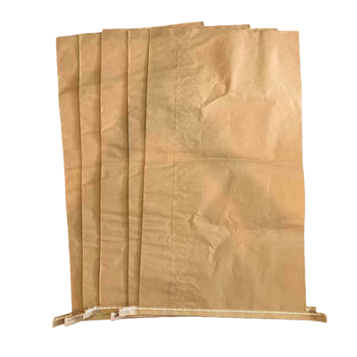 20kg Kraft Paper Bag with Open Mouth Sewn Bottom for Slag Remover Slag Collector Foundry Slag Packaging Custom Size Available