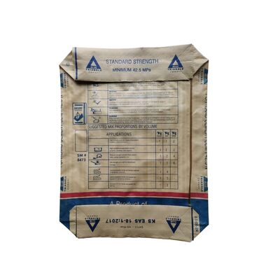 AD Star PPW Laminated 50kg Cement Bag Square Bottom Coated Plastic Woven Valve Bag