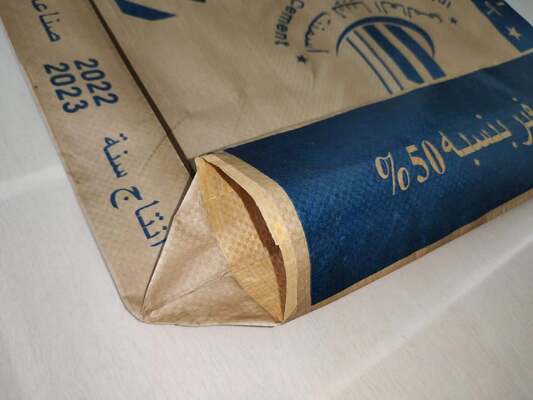 Moisture Resistant Square Bottom Valve PP Cement Bags 70gsm To 100gsm Empty Packaging