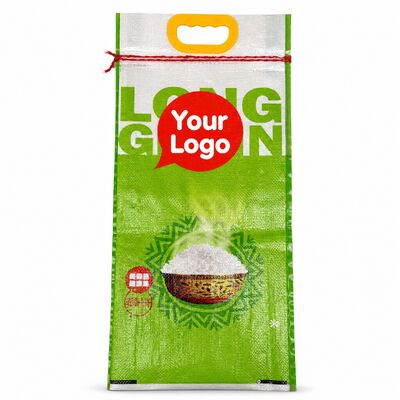 BOPP Laminated PP Woven Moisture Proof Rice Bags 25kg 50kg Heavy Duty Polypropylene Valve Bags Waterproof Agricultural Grain